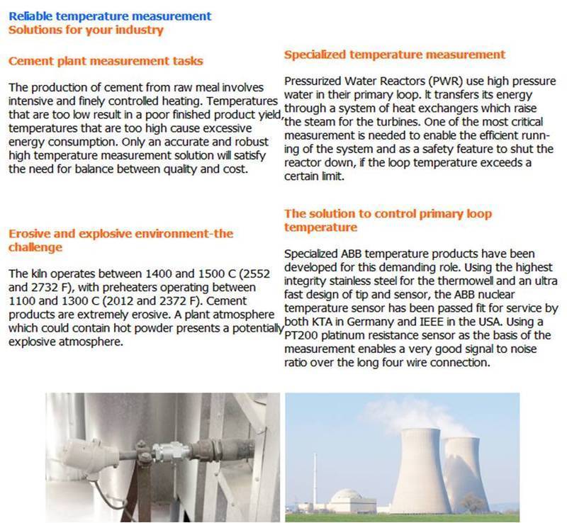 Temperature measurement solutions